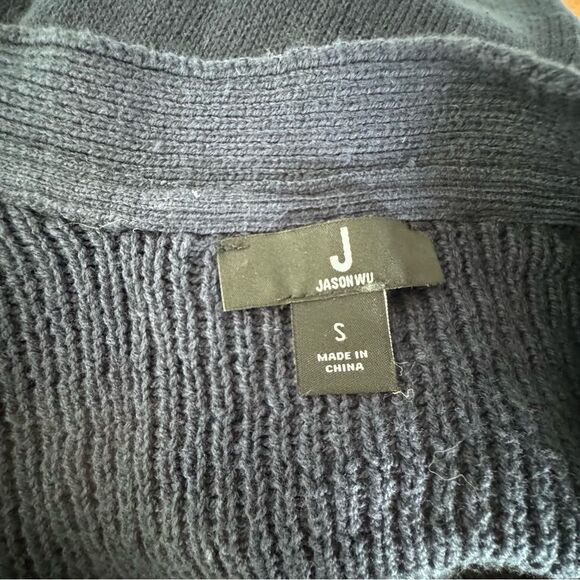 Jason Wu Blue Cardigan Button Down Oversized Chunky Pockets Size Small NWOT - Picture 8 of 13
